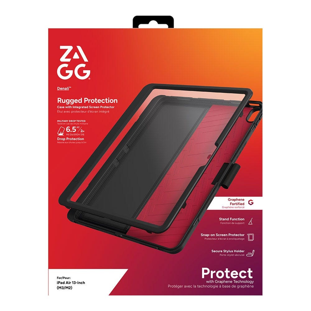 ZAGG Rugged Protection Case with Integrated Screen Protector for iPad Pro 11 & 13-inch (M4)